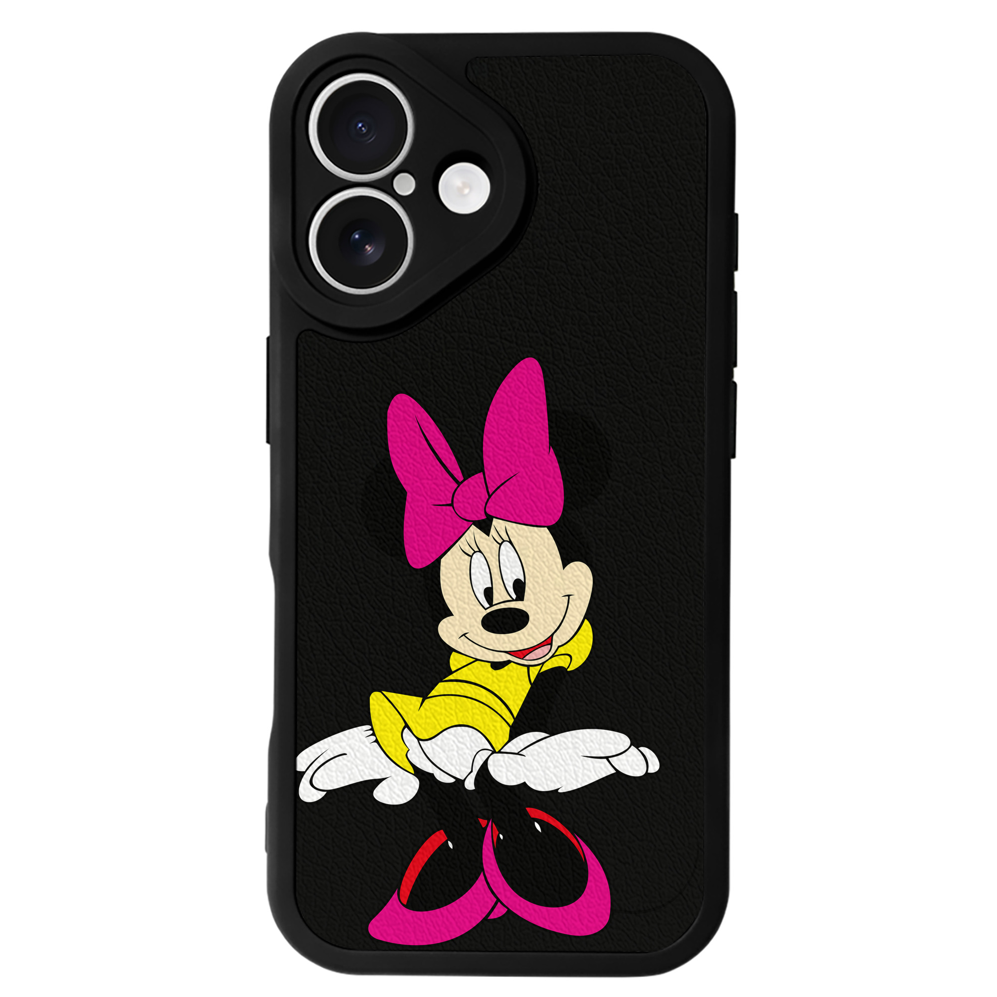 （画像用） ミッキーマウス Mickey Mouse 【iPhone 16シリーズ対応】シリコンスマホケース（レザー調） 材質：シリコン
